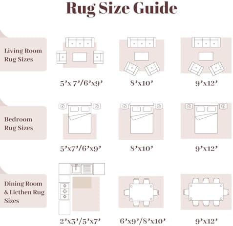 Homemate Washable Rug 4x6 Area Rugs - Vintage Rugs for Living Room