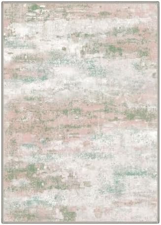 BEIMO 6x9 Area Rugs for Bedroom, Pink Green Washable Abstract Non Slip Rug
