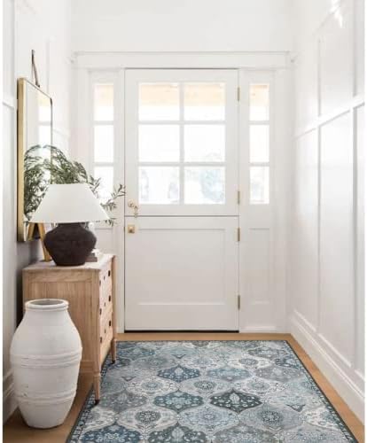 Lahome Moroccan Washable Rugs, 3x5 Area Rug for Bedroom Living Room