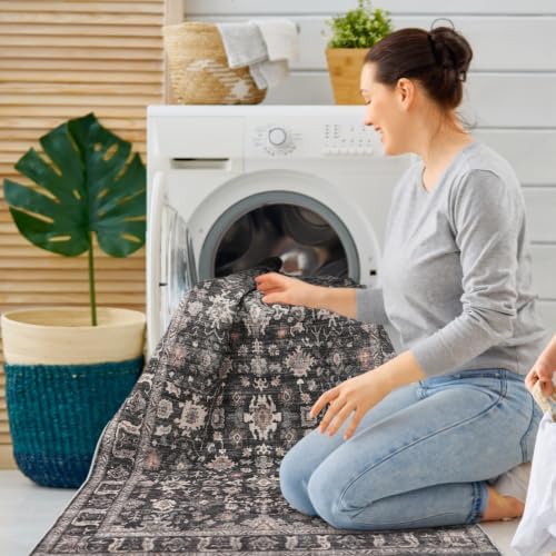6x8 Living Room Rug - Washable Non-Slip Dining Room Rugs for Under Table