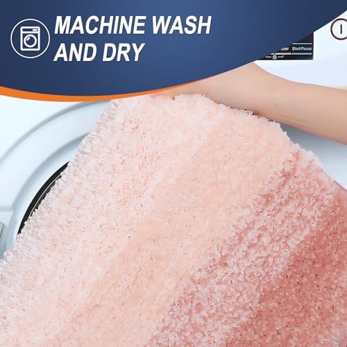 OLANLY Small Bathroom Rugs 28x18, Extra Soft Absorbent Microfiber Bath Rugs