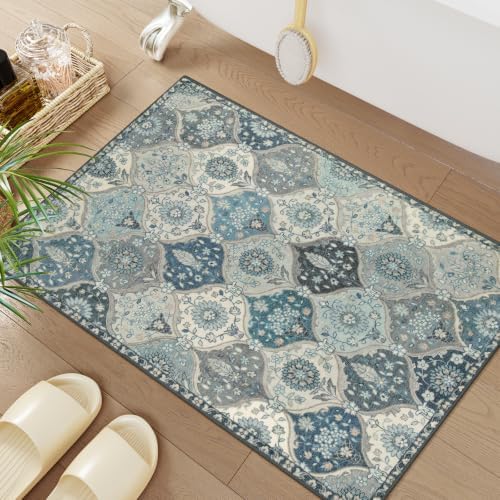 Lahome Moroccan Front Door Mat Indoor Entrance, 2x3 Rugs for Entryway Bathroom
