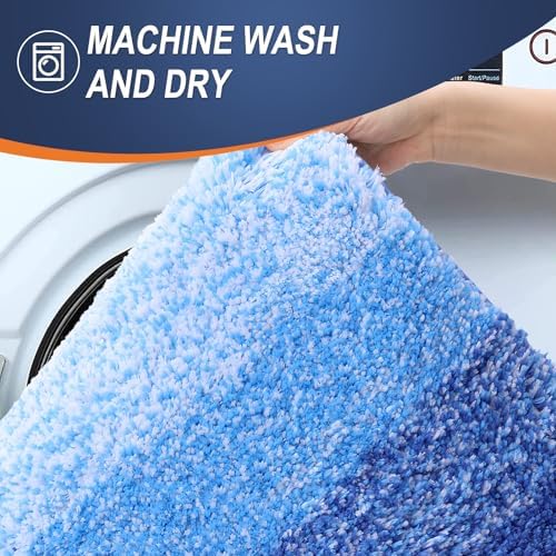 OLANLY Luxury Toilet Rugs U-Shaped 24x20, Soft Absorbent Microfiber Mat