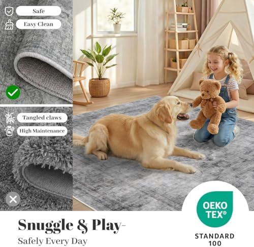 Homemate Washable Rug 8x10 Area Rugs - Vintage Rugs for Living Room