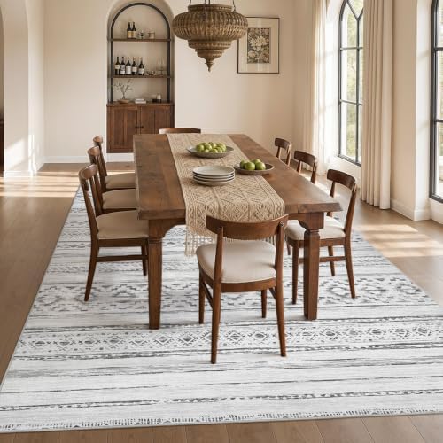 cotiled Boho 10x12 Area Rug for Living Room: Large Moroccan Washable Rug