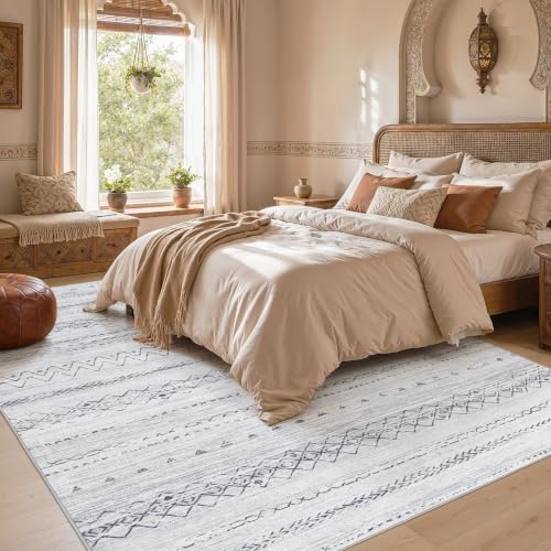 cotiled Boho 10x12 Area Rug for Living Room: Large Moroccan Washable Rug