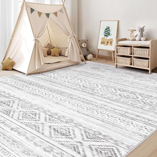 cotiled Boho 10x14 Area Rug for Living Room: Large Moroccan Washable Rug