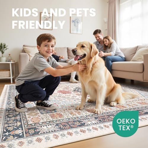zesthome Colorful Nursery Rugs for Girls Room-5x7 Area Rugs for Living Room