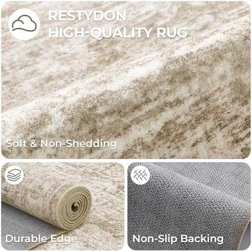 2x7 Runner Rug Non Slip,Washable Hallway Runner Rug,Brown