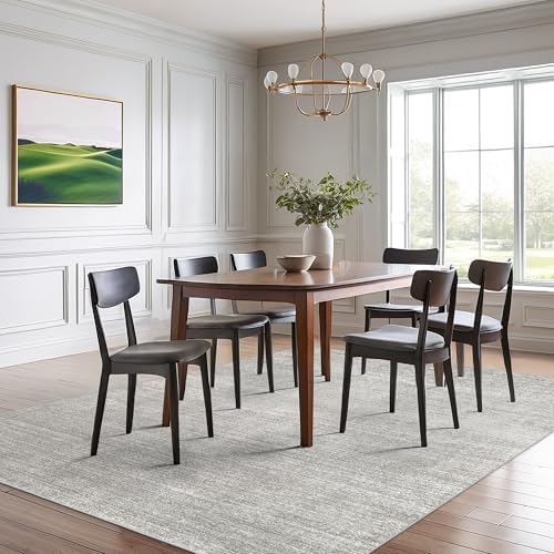 Valenrug 9x12 Area Rug Non Slip, Large Washable Rugs for Living Room Grey