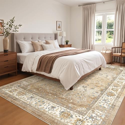 befbee Washable 5x7 Area Rug Non Slip Stain Resistant Rug for Living Room