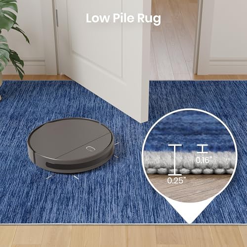Valenrug 8x10 Area Rugs for Living Room, Large Washable Rug Non Slip Navy
