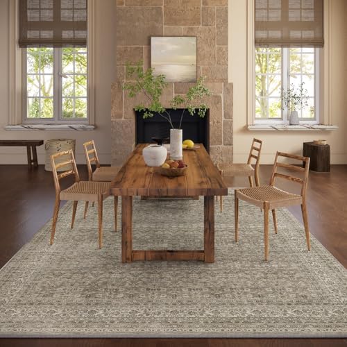 Washable Living Room Area Rug: 8x10 Rugs for Bedroom Non Slip Boho Carpet