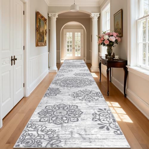 HEBE Hallway Runner Rug 3'x14', Washable Non Slip Kitchen Rug Runner