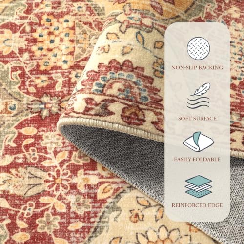 Lahome Moroccan Washable Rug, 2x3 Bathroom Rugs for Kitchen Entryway