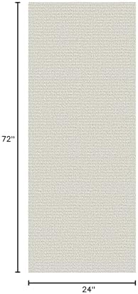 EARTHALL Washable Runner Rug, Non Slip Bedside Rug, 2x6 Ft, Cream/Grayish