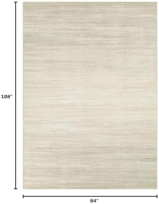 UERMEI 7x9 Washable Area Rug - Neutral Modern Abstract Living Room Rugs, Non-Slip Soft Large Indoor Floor Carpet for Bedroom Home Office & Under Dining Table Decor, Brown/Beige
