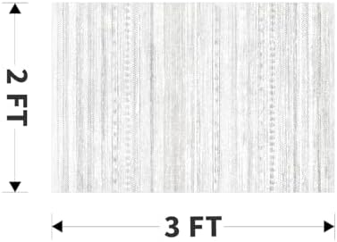 Small Area Rug-2x3 Entryway Rug Non Slip Washable Low Pile Indoor Door Mat Neutral Distressed Boho Moroccan Entrance Rugs Carpet for Bedroom Kitchen Powder Room Front Porch Bathroom, Grey