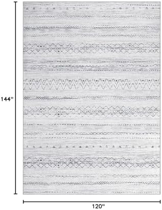 cotiled Boho 10x12 Area Rug for Living Room: Large Moroccan Washable Rug