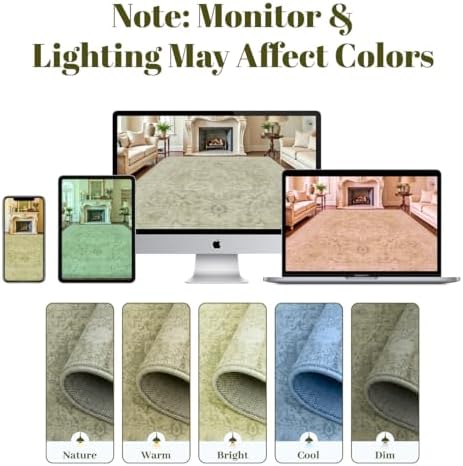 Homemate Washable Rug 6x9 Area Rugs - Vintage Rugs for Living Room