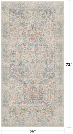 Washable 3x6 Runner Rug for Entryway, Laundry, Bathroom, Bedside, Kitchen