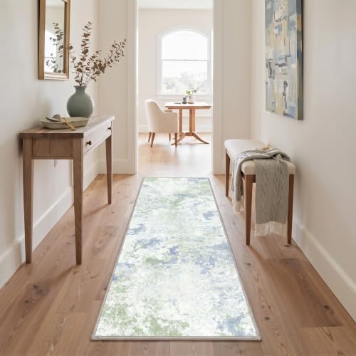 BEIMO Area Rugs 10x14 for Living Room, Green Ivory Washable Abstract Rug