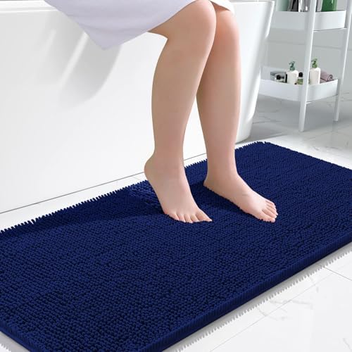 OLANLY Large Bathroom Rugs 50x30, Extra Soft Absorbent Chenille Bath Rugs