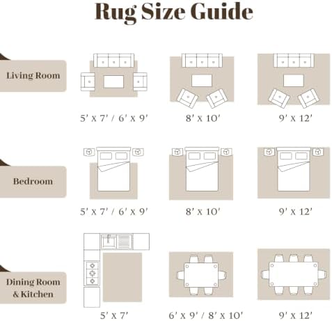 Homemate Washable Rug 10x12 Area Rugs - Vintage Rugs for Living Room