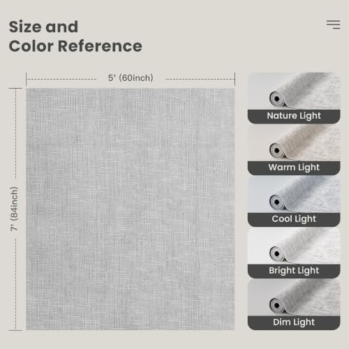Valenrug Washable Rugs 5x7, High-Low Pile Area Rugs for Living Room, Grey