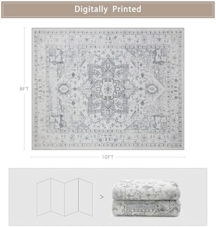 Washable Rugs 8x10 Area Rugs for Living Room,Bedroom,Dining Room,Playroom
