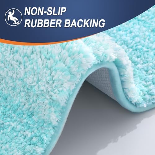 OLANLY Bathroom Runner Rug 59x20, Extra Soft Absorbent Microfiber Bath Rugs