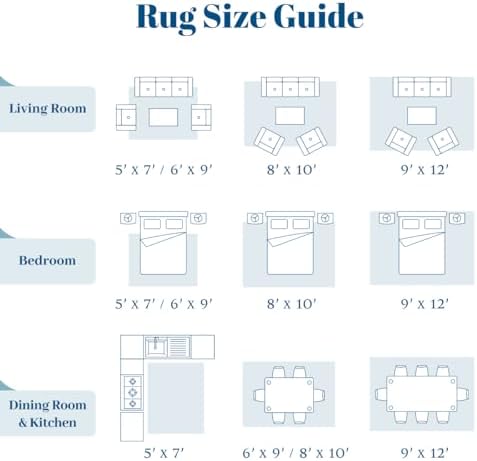 Homemate Washable Rug 6x9 Area Rugs - Vintage Rugs for Living Room