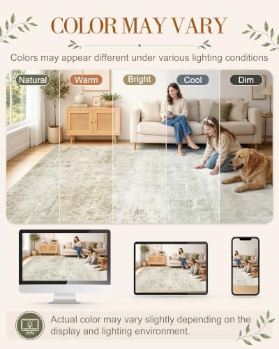 OLANLY 2'6"x12' Washable Runner Rug, Non Slip Carpet for Hallway Kitchen