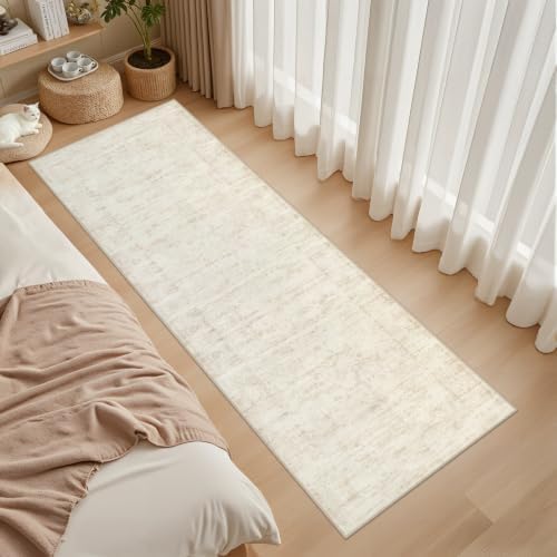 2x14 Hallway Washable Runner Rug: Kitchen Carpet Retro Beige