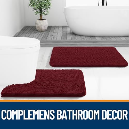 OLANLY Bathroom Runner Rugs 59x20, Extra Soft Absorbent Chenille Bath Rugs
