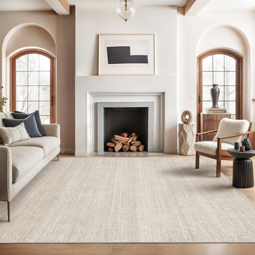Valenrug 7x9 Area Rug Non Slip, Washable Area Rugs for Living Room, Beige