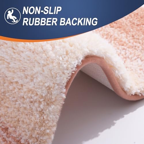 OLANLY Small Bathroom Rugs 28x18, Extra Soft Absorbent Microfiber Bath Rugs