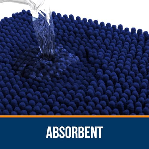 OLANLY Bathroom Runner Rugs 44x24, Extra Soft Absorbent Chenille Bath Rugs
