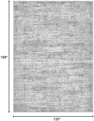 DMOYEST Area Rug Living Room Rugs - 10x14 Abstract Large Soft Indoor Washable Rug Neutral Modern Low Pile Carpet for Bedroom Dining Room Farmhouse Home Office - Vintage Grey