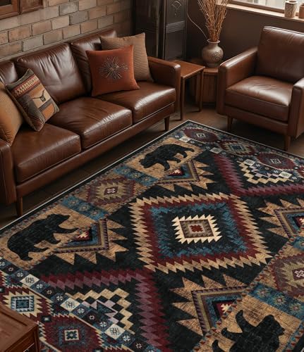 YIHOUSE 6x9 Western Cabin Area Rugs for Living Room
