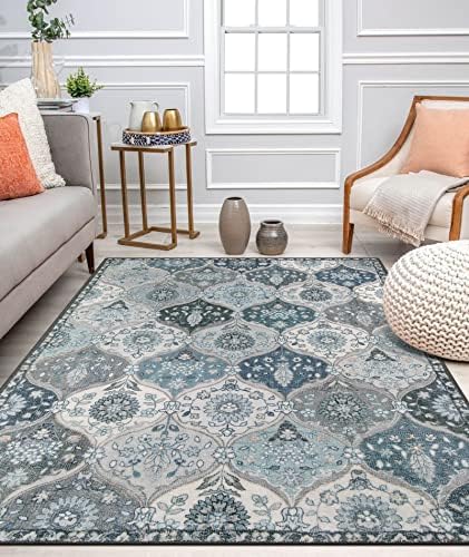 Lahome Moroccan Machine Washable Area Rugs, 4x6 Rug for Living Room Bedroom