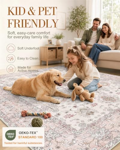 OLANLY 3x5 Washable Accent Rug, Soft Non Slip Carpet for Entryway Bedside