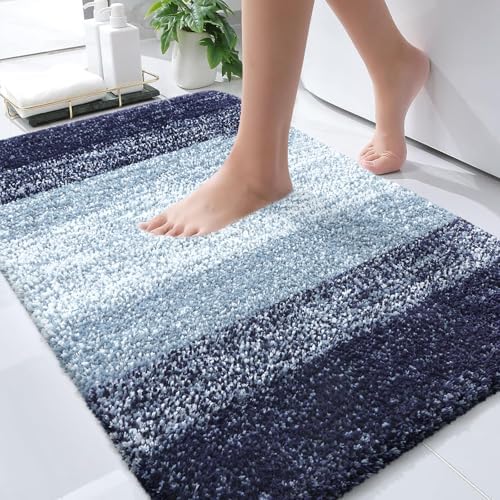 OLANLY Small Bathroom Rugs 35x16, Extra Soft Absorbent Microfiber Bath Rugs