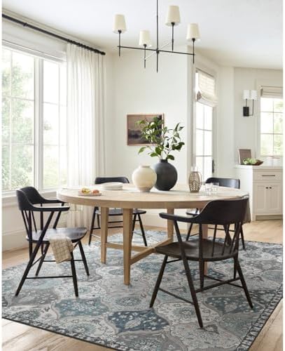 Lahome Moroccan Washable Area Rug 6x9, Large Soft Living Room Bedroom Rugs
