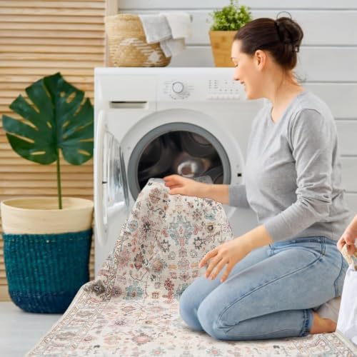 Washable Runners for Hallways: 3x8 Kitchen Runner Rugs with Rubber Backing