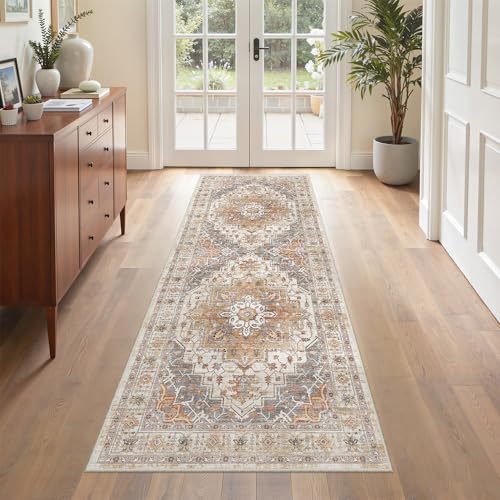 befbee 2x6 Hallway Runner Rug Non Slip Washable Kitchen Rugs Turmeric