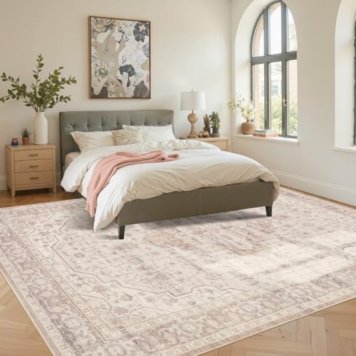 Rugxara Pink 8x10 Area Rugs,Large Rugs for Living Room