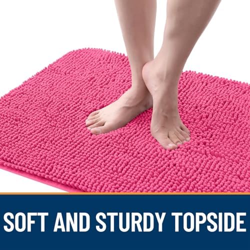 OLANLY Dog Door Mat for Muddy Paws 30x20, Super Absorbent Chenille Mud Mat