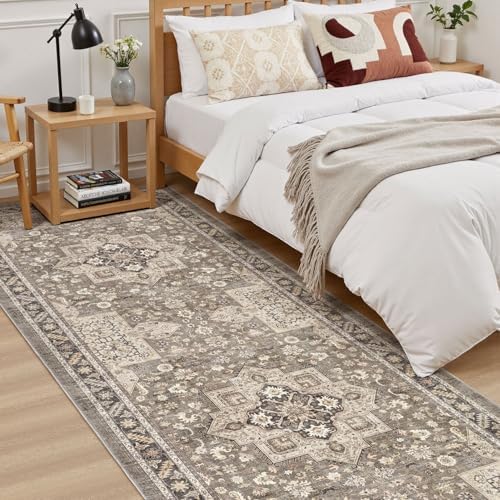 cotiled 3x10 Hallway Runner Rug for Entryway, Non-Slip Vintage, Brown