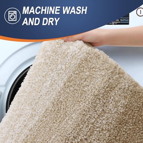 OLANLY Bathroom Runner Rug 47x24, Extra Soft Absorbent Microfiber Bath Rugs